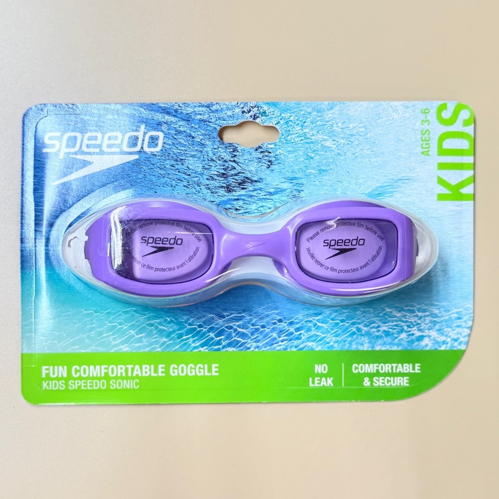 Speedo Sonic Kids Swimming Goggles Purple Ages 3-6 Anti Fog UV Protection New
